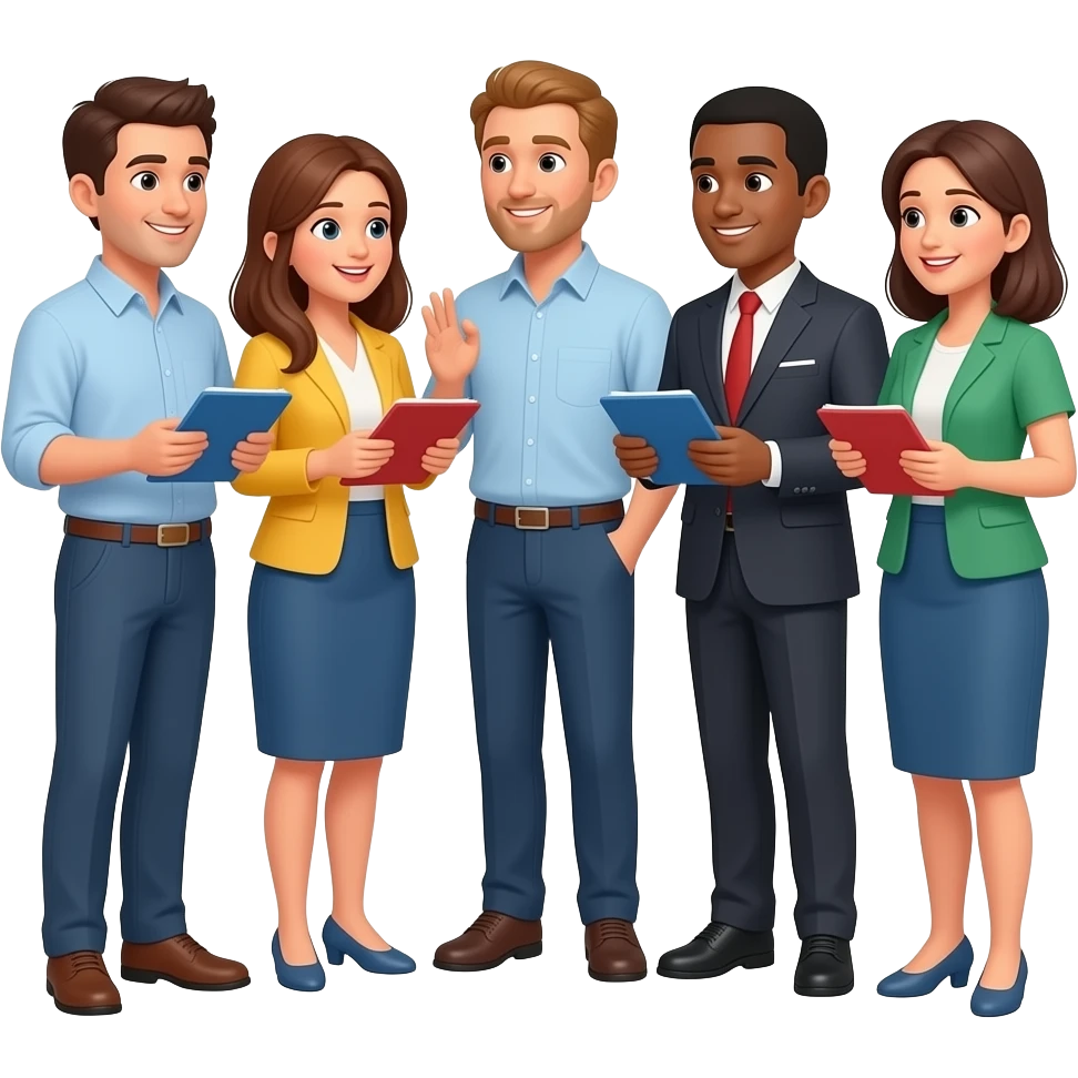 grupo unido  hablando emoji