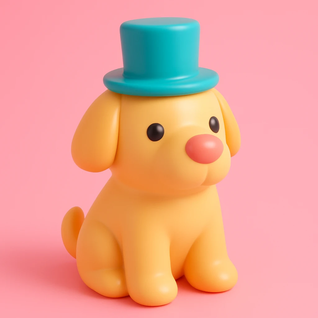 dog with tophat emoji