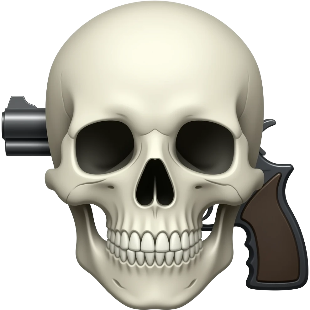 Skull with gun emoji