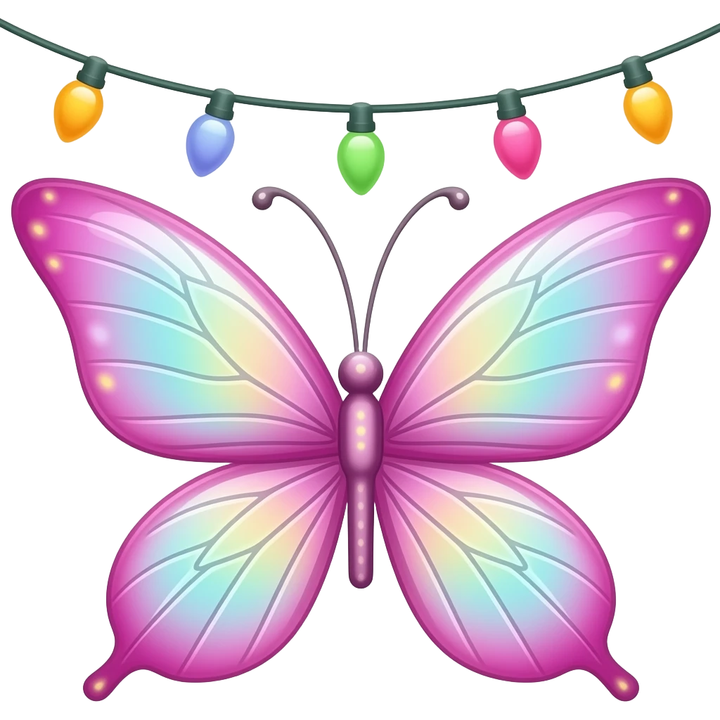 Fairy lights inspired by barbie colour pallete emoji