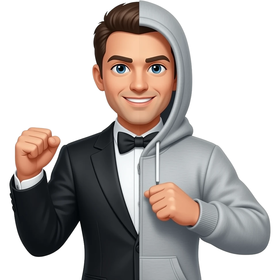An emoji depicting an outfit war emoji