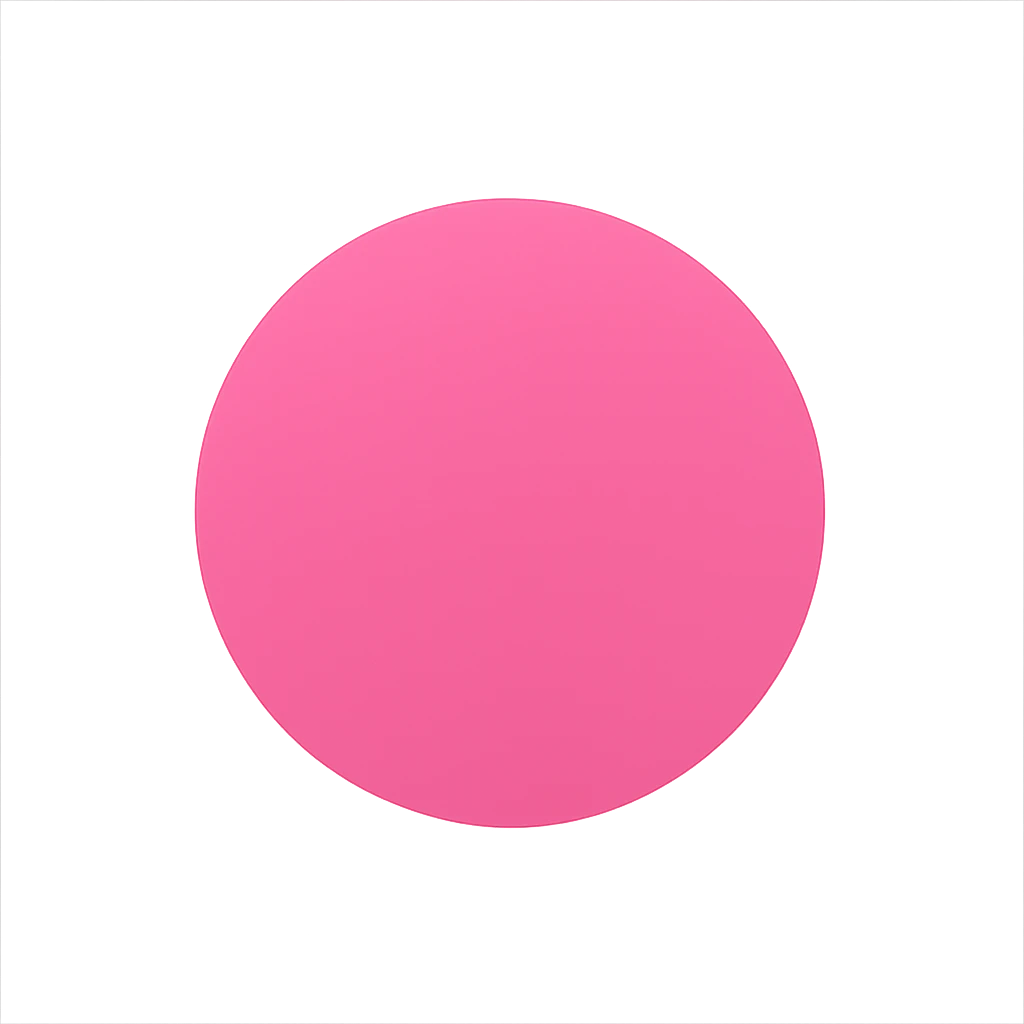 simple pink circle, no outline, minimal, icon style emoji