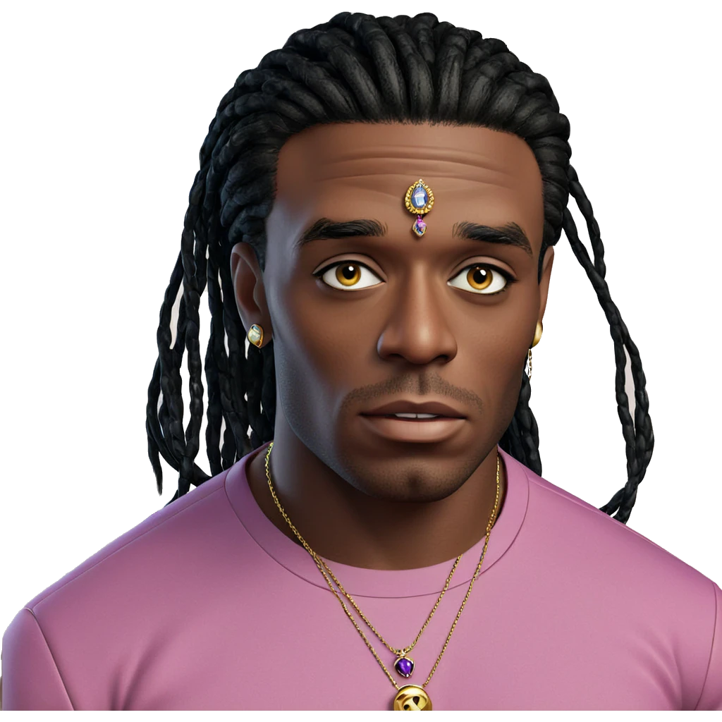 dapper male portrait with jewelry emoji