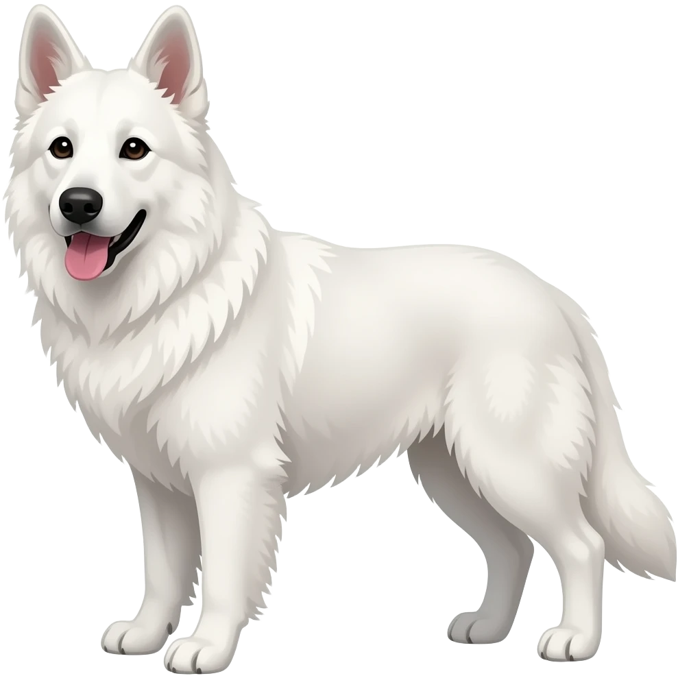 Perro pastor blanco emoji