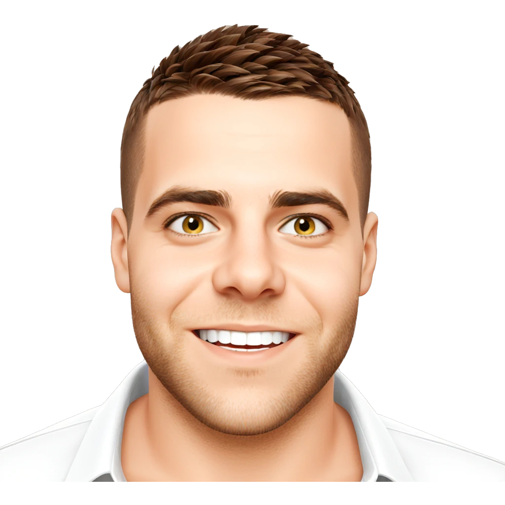 smiling boy in white shirt emoji