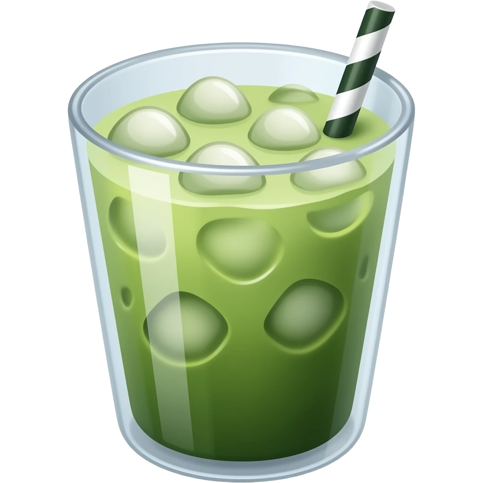 Iced matcha latte emoji
