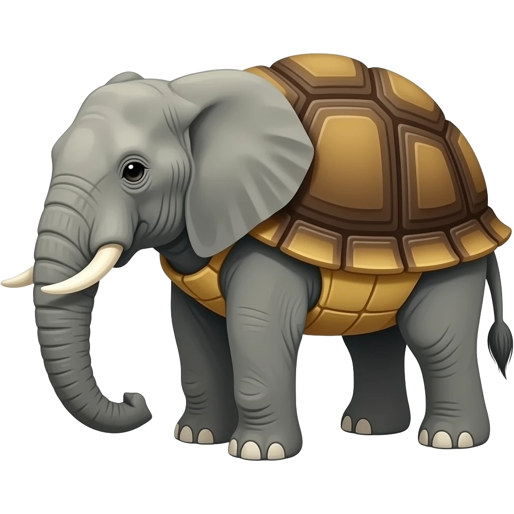 elephant & turtle combined emoji