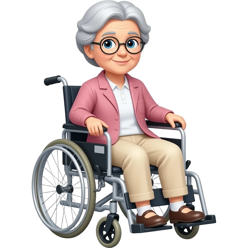 a granny a wheel chair emoji