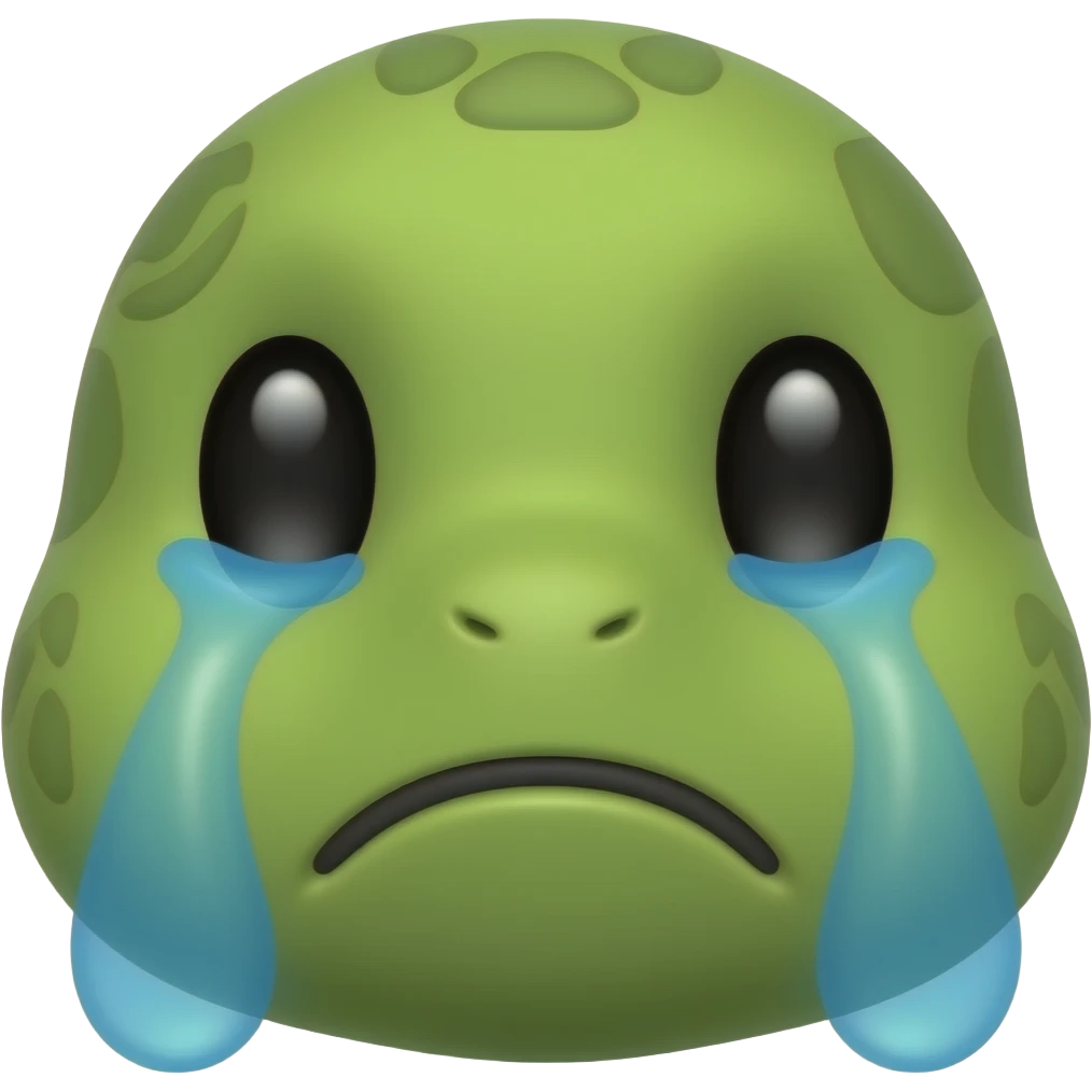 Turtle crying emoji