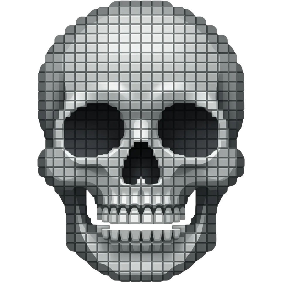 pixel skull emoji