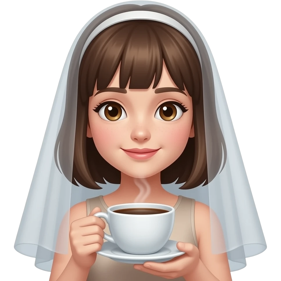 tesettürlu kahve içen kız emoji