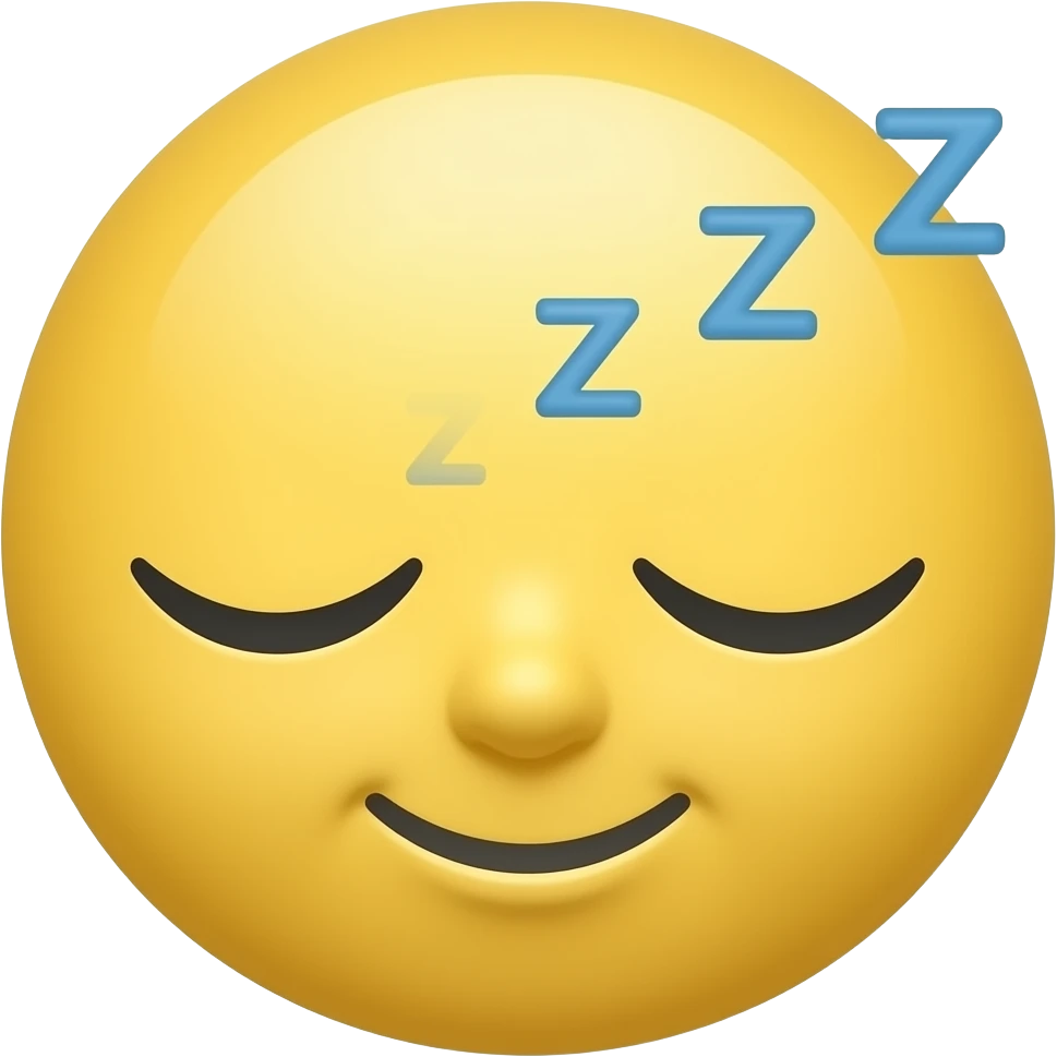 emoji visage jaune, endormie, ZZZ emoji