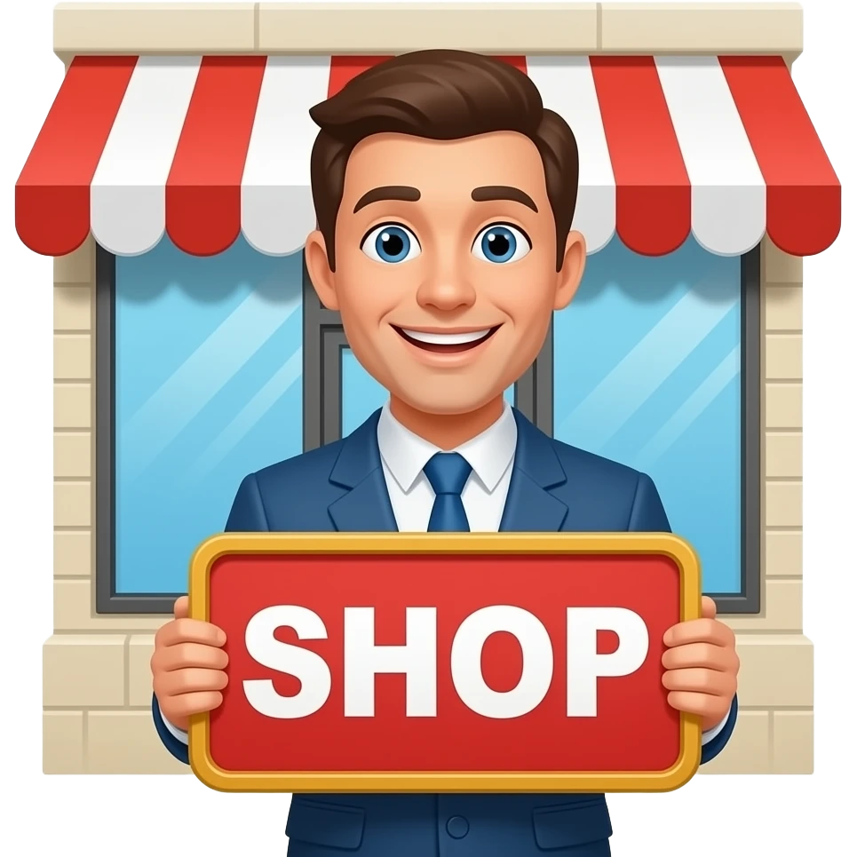 deskripsikan emoji pelaku usaha atau umk atau toko emoji