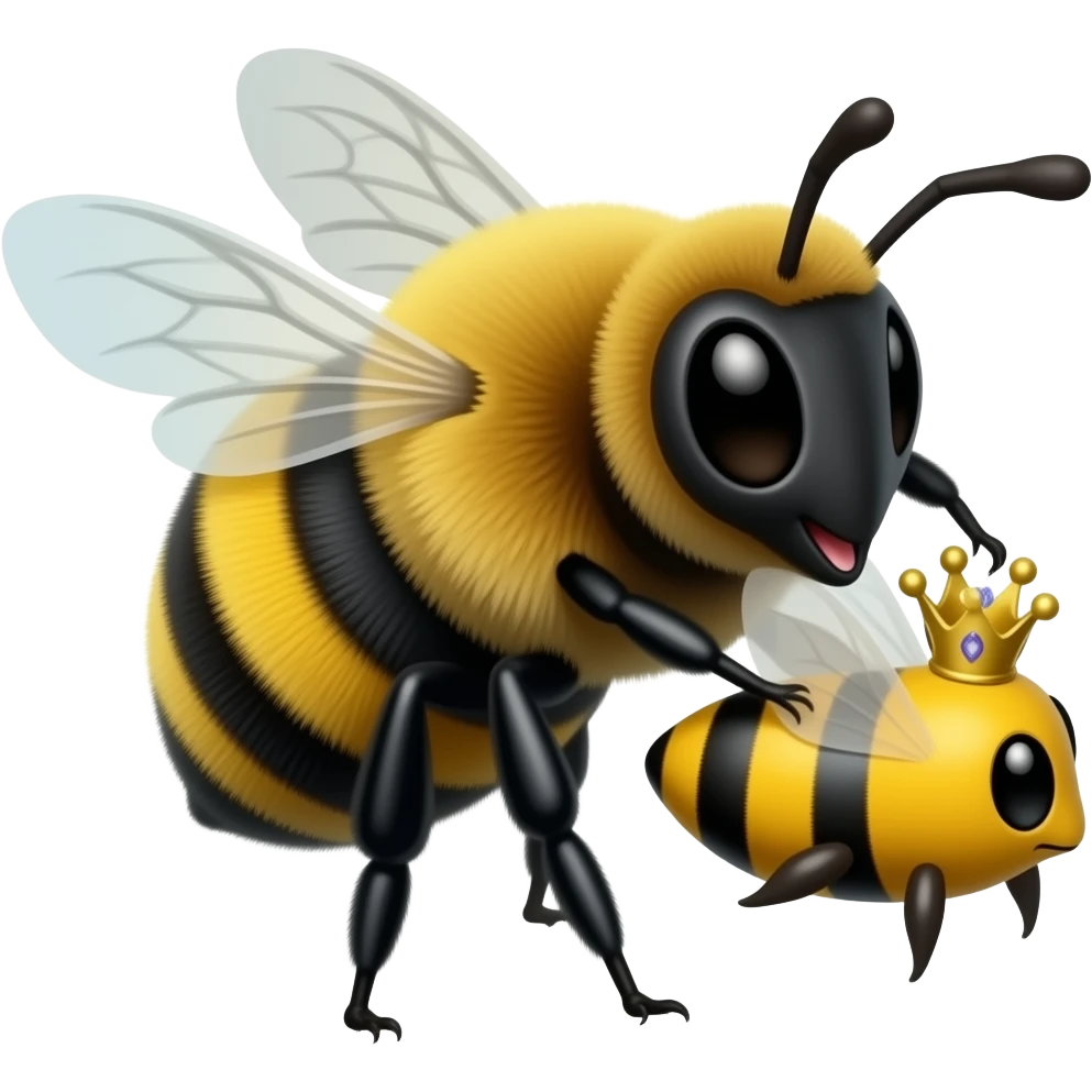King Bee grabbing Queen Bee emoji