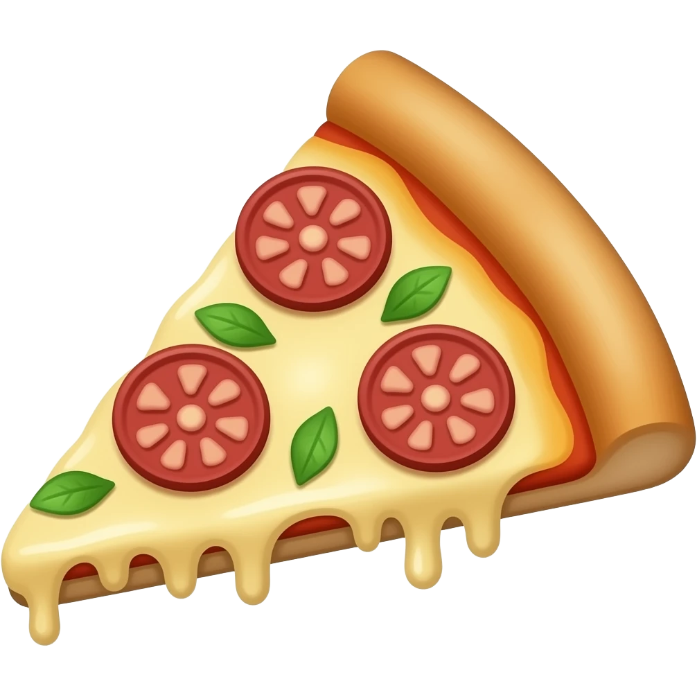 Neopolitan margherita pizza slice emoji