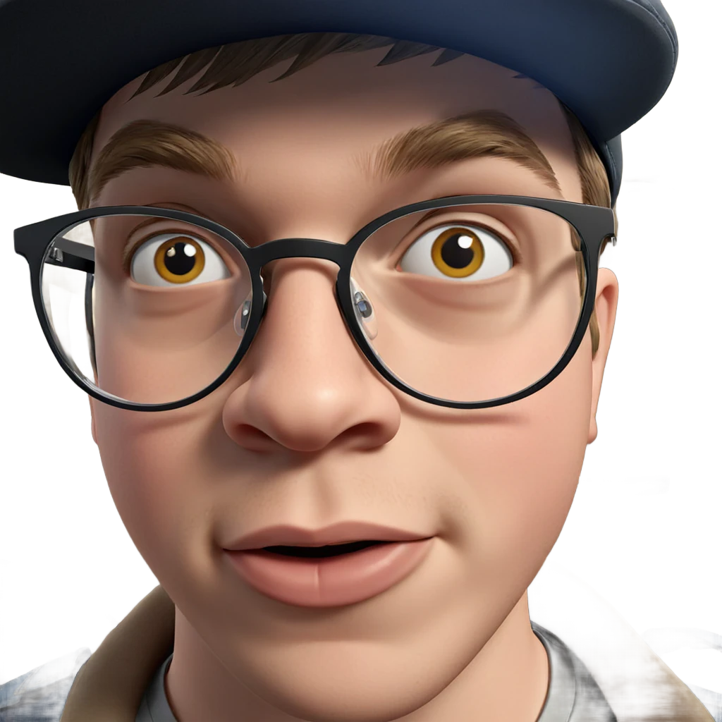boy in glasses portrait emoji