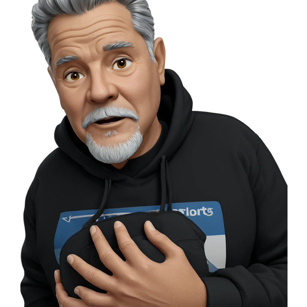 old man with grey hair emoji