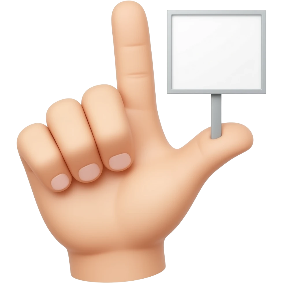 finger gesture showing how small emoji
