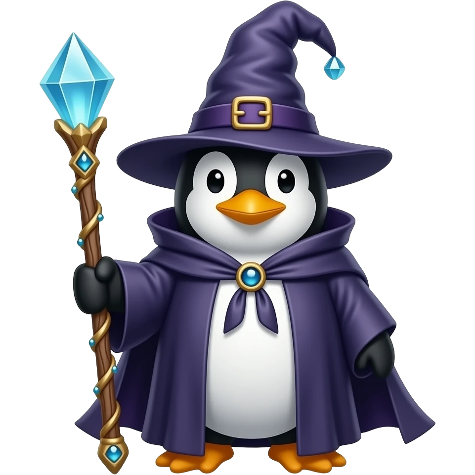 Penguin Wizard emoji