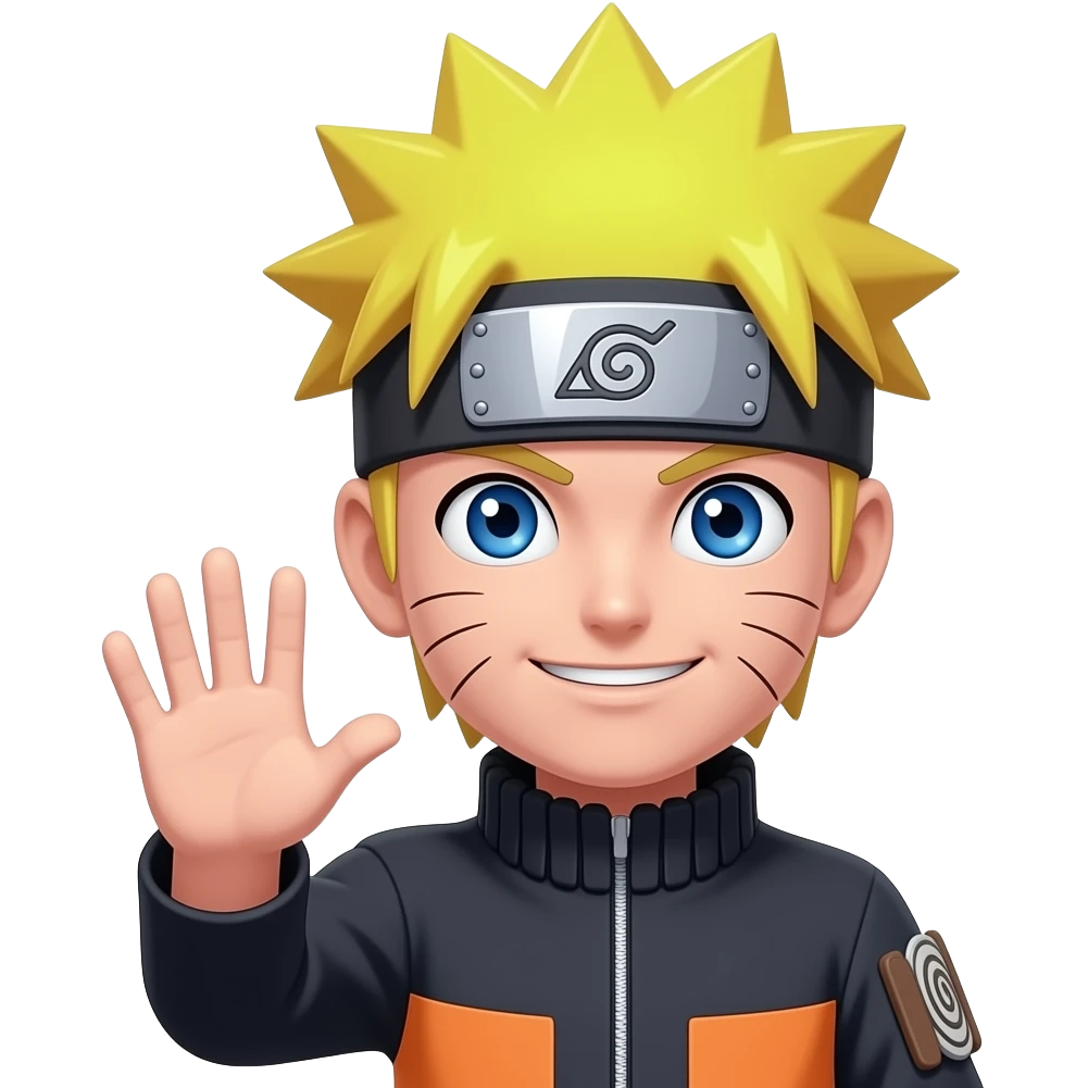 naruto saying hi emoji