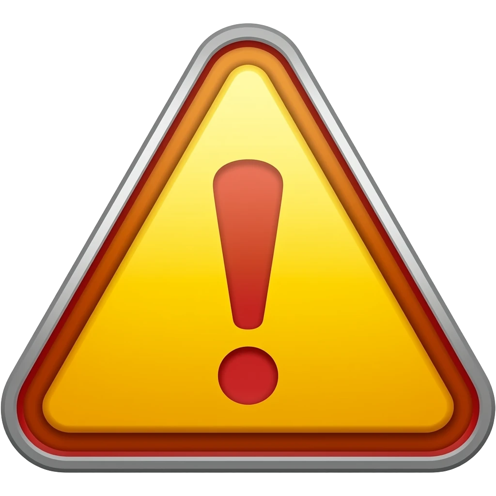 Notic safety alert emojis: Professional single icon style, no cartoon, no cute style emoji