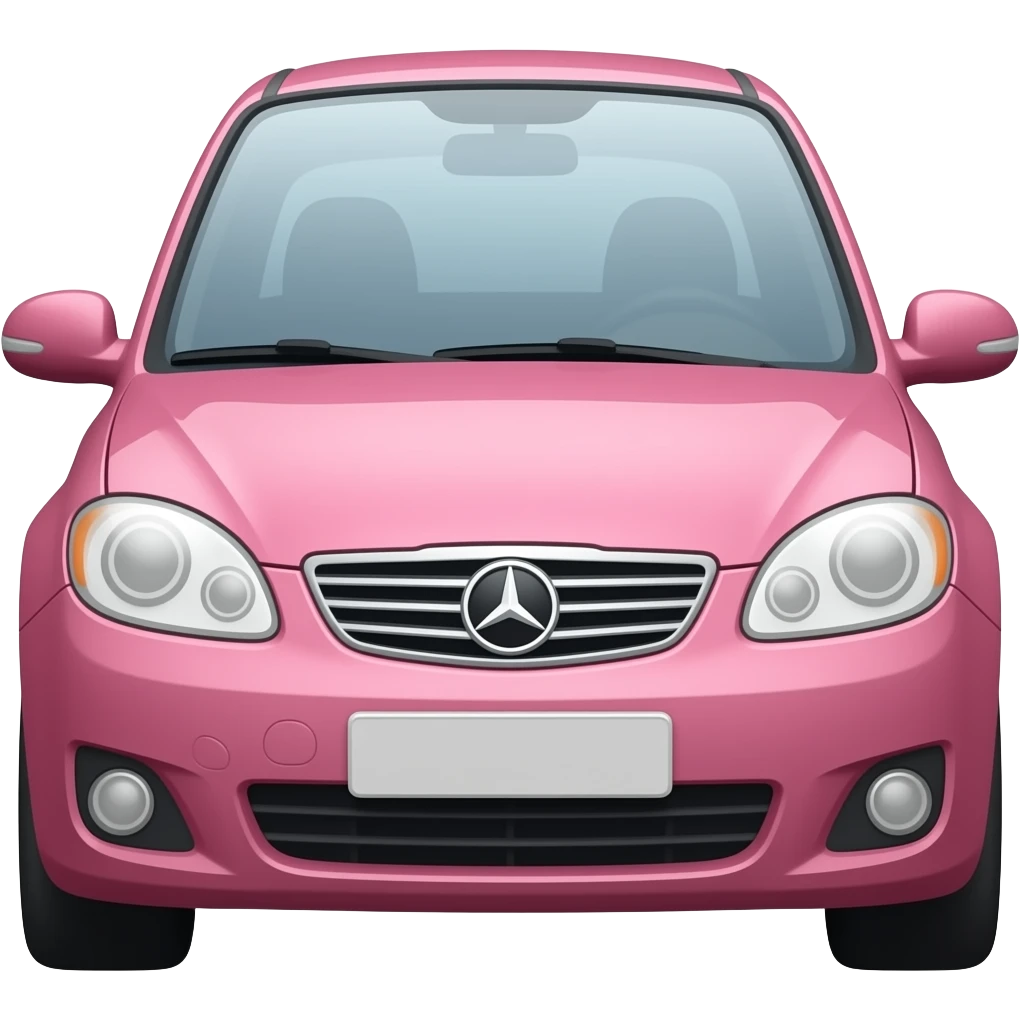 Auto color rosa emoji