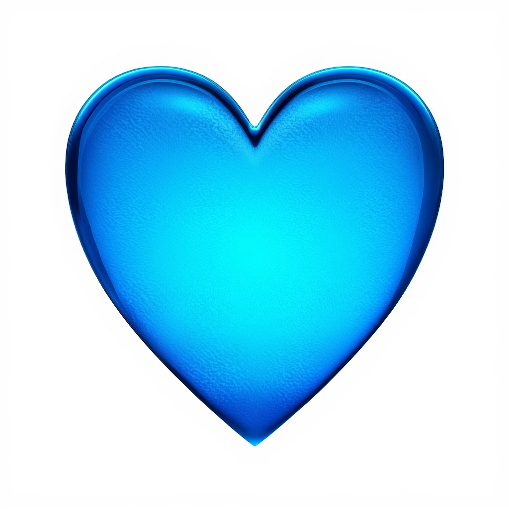 heart with a frosted blue glass effect emoji