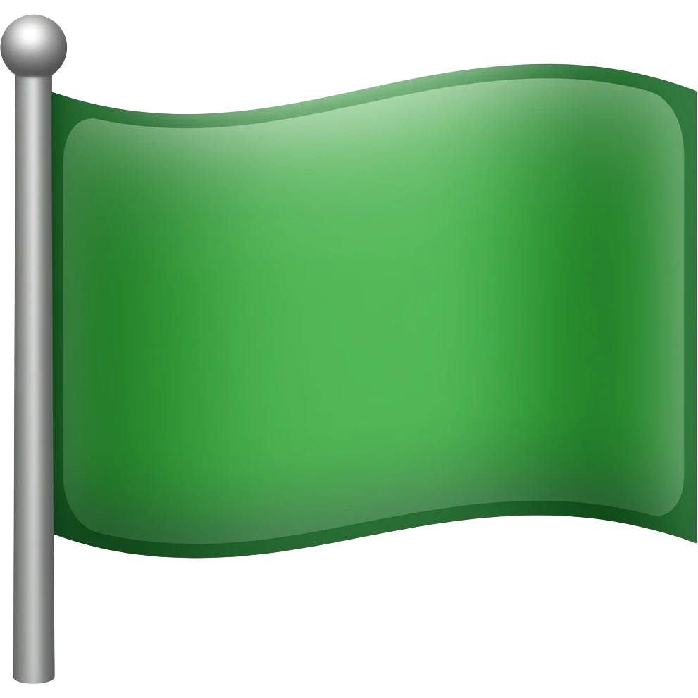 علم اخضر صفي emoji