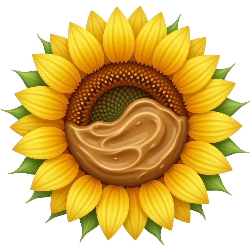 sunflower nut turning into nut butter emoji