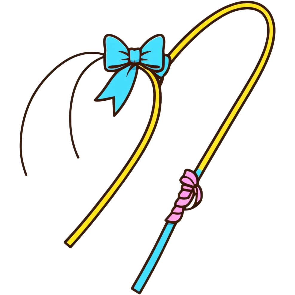 festive easter whip decorated with colorful bows and ribbons emoji