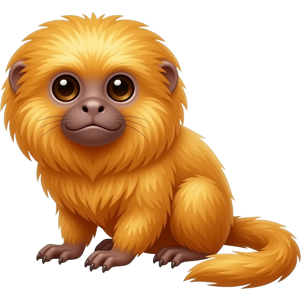 Reduce this emoji by 50% Small Brazilian Golden Lion Tamarin emoji