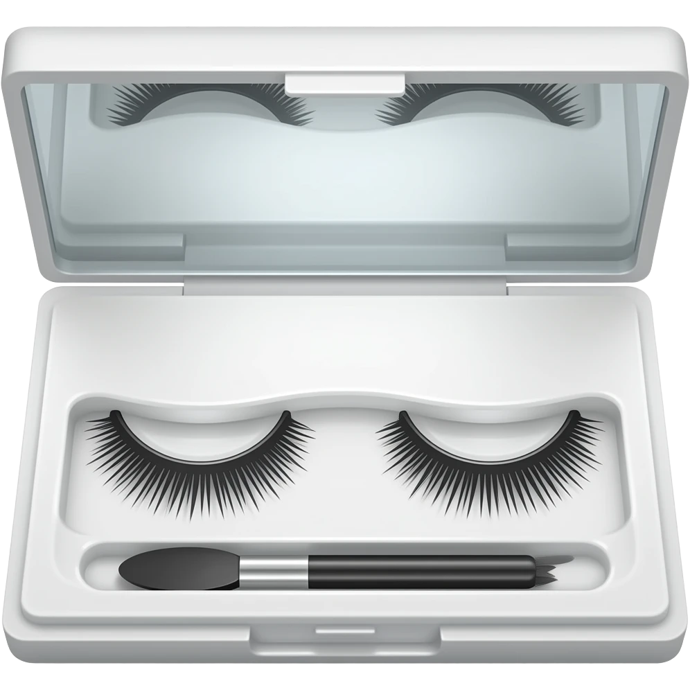 Boxed false eyelashes emoji