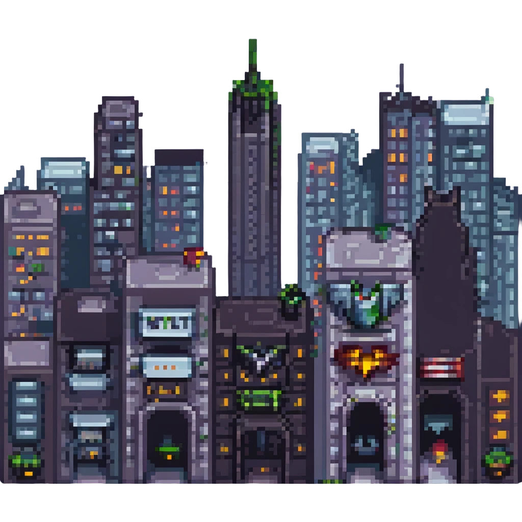 2д дом в стиле gotham city emoji