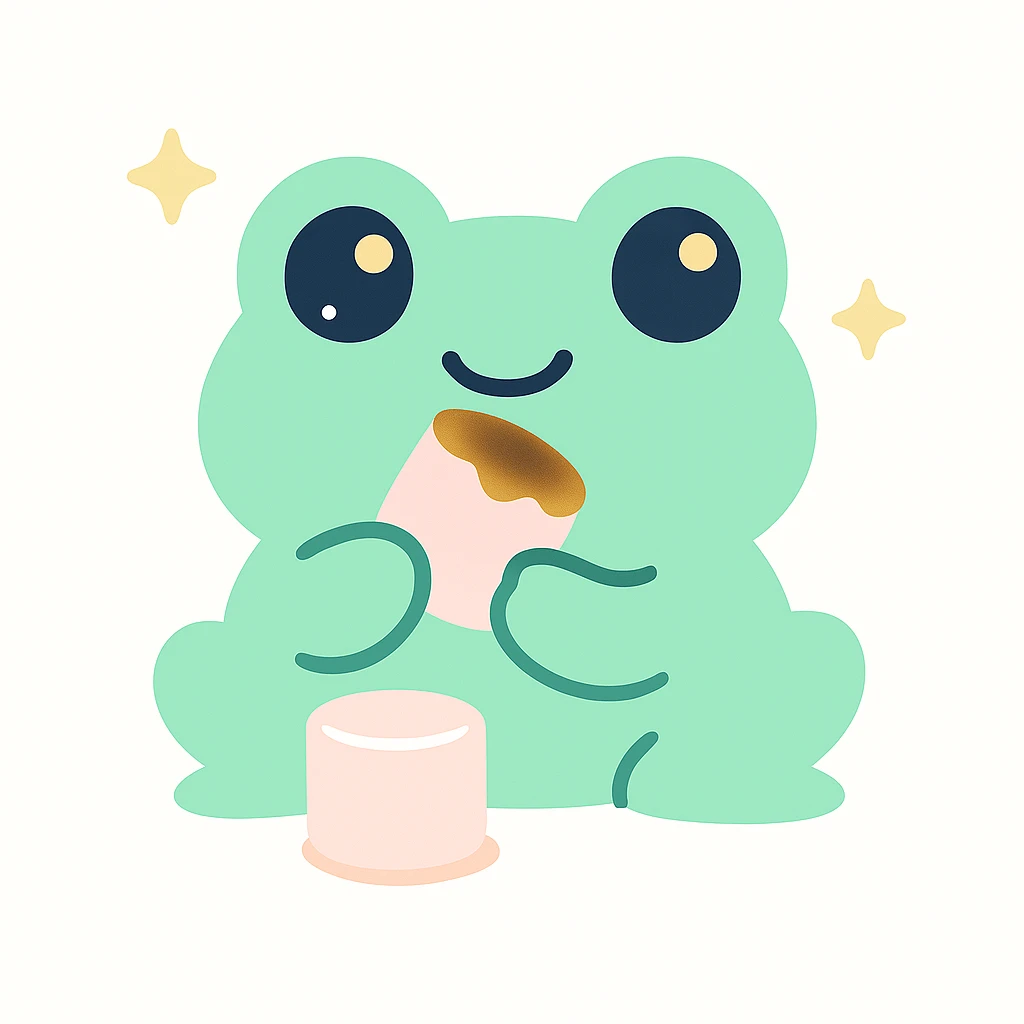 Make the marshmallows roasted, keep the kawaii style with cute and charming features, soft pastel colors, and adorable expressions. emoji