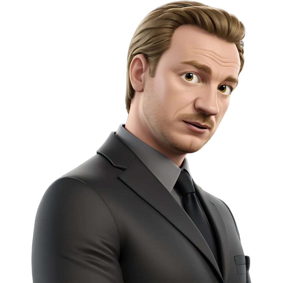 handsome man in suit emoji