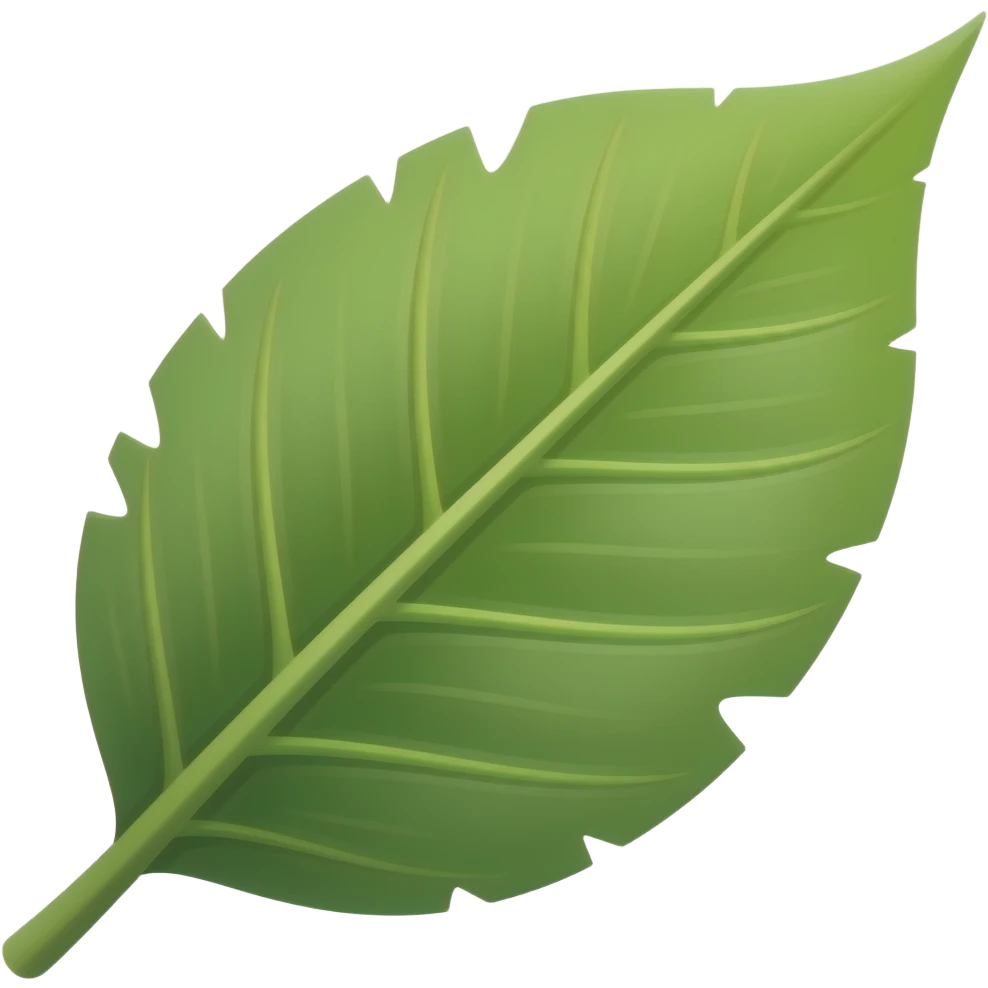 A single betel leaf. Remove the edges and make it straight. emoji