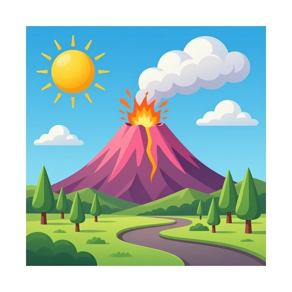 pink volcano hawaii emoji