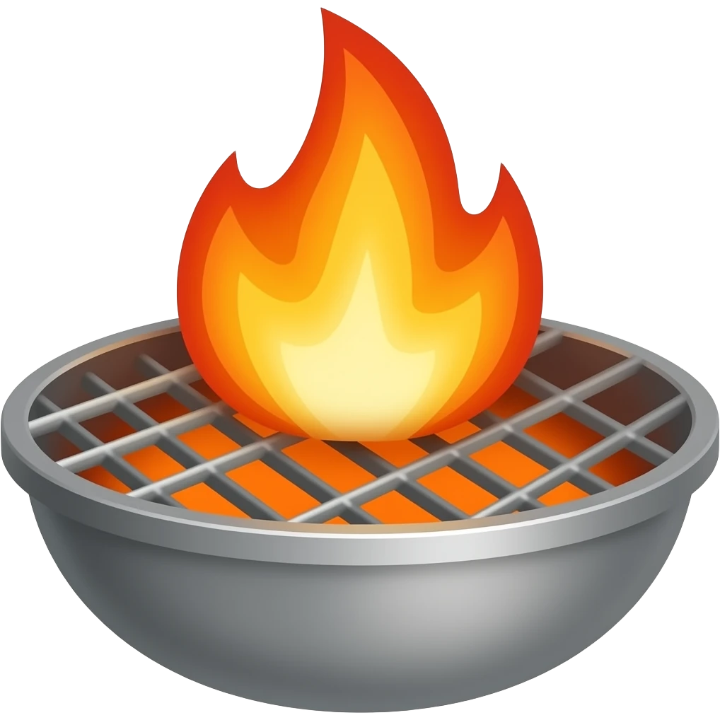 grill fire emoji