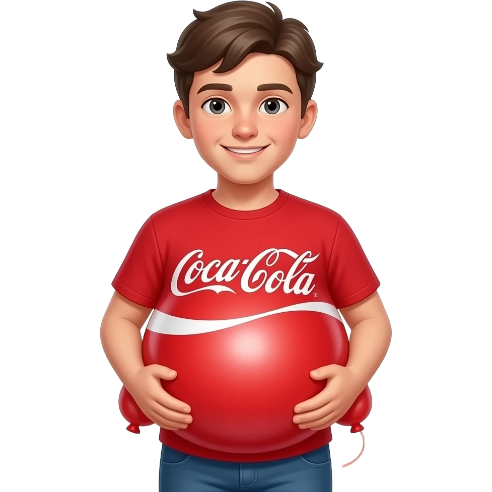 Zrób chłopak 16 latek z cola brzuchem🫄🏼 brzuch ma kształt jak balon + twarty brzuch + bardzo ogromny brzuch i trzyma coca-cole emoji