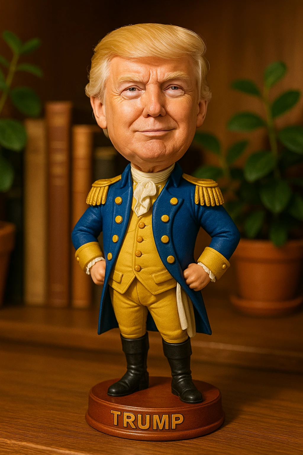 Надменный Трамп в образе Джорджа Вашингтона emoji