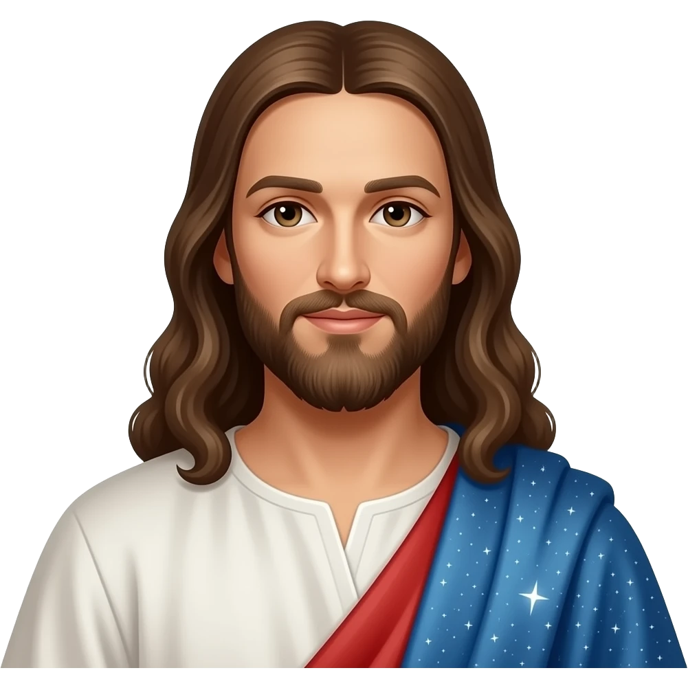 Jesus wearing a celestial robe emoji