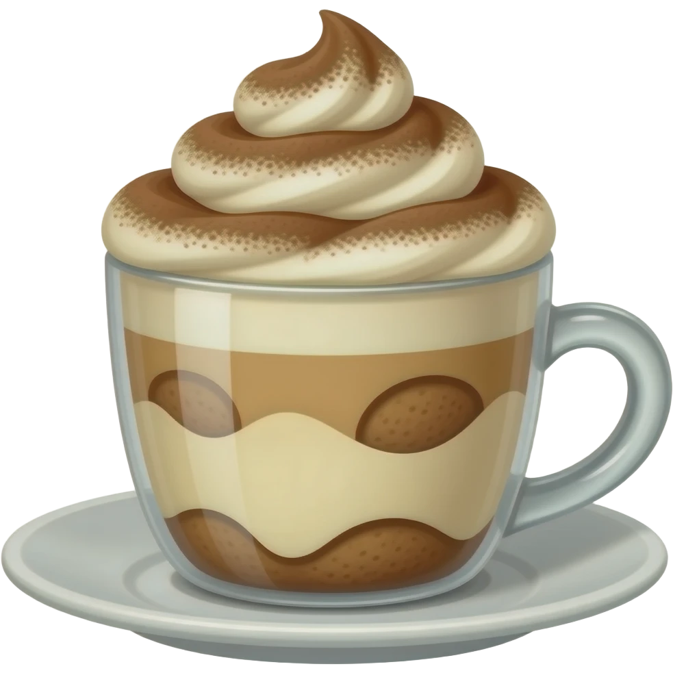 Tiramisu latte emoji