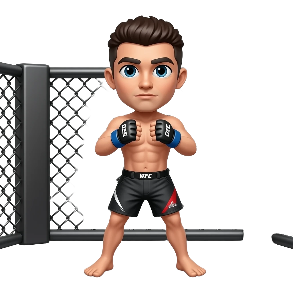 Über MMA im Käfig bei eine Kampf emoji