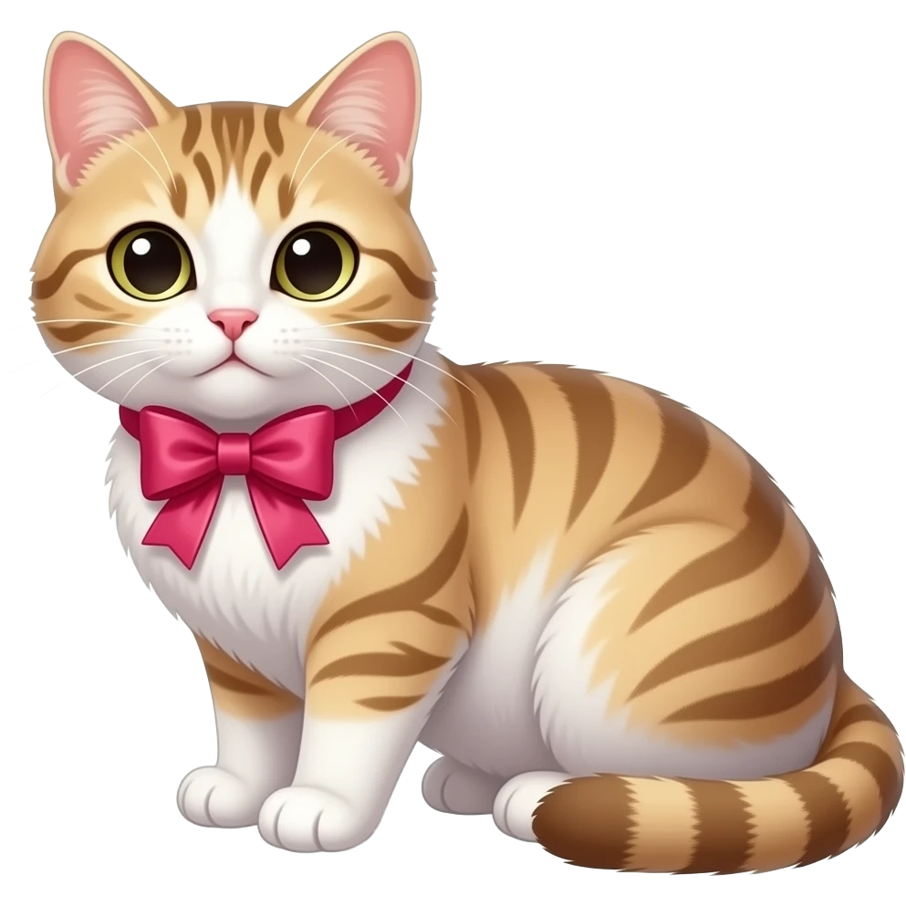 Кошка с бантиком emoji
