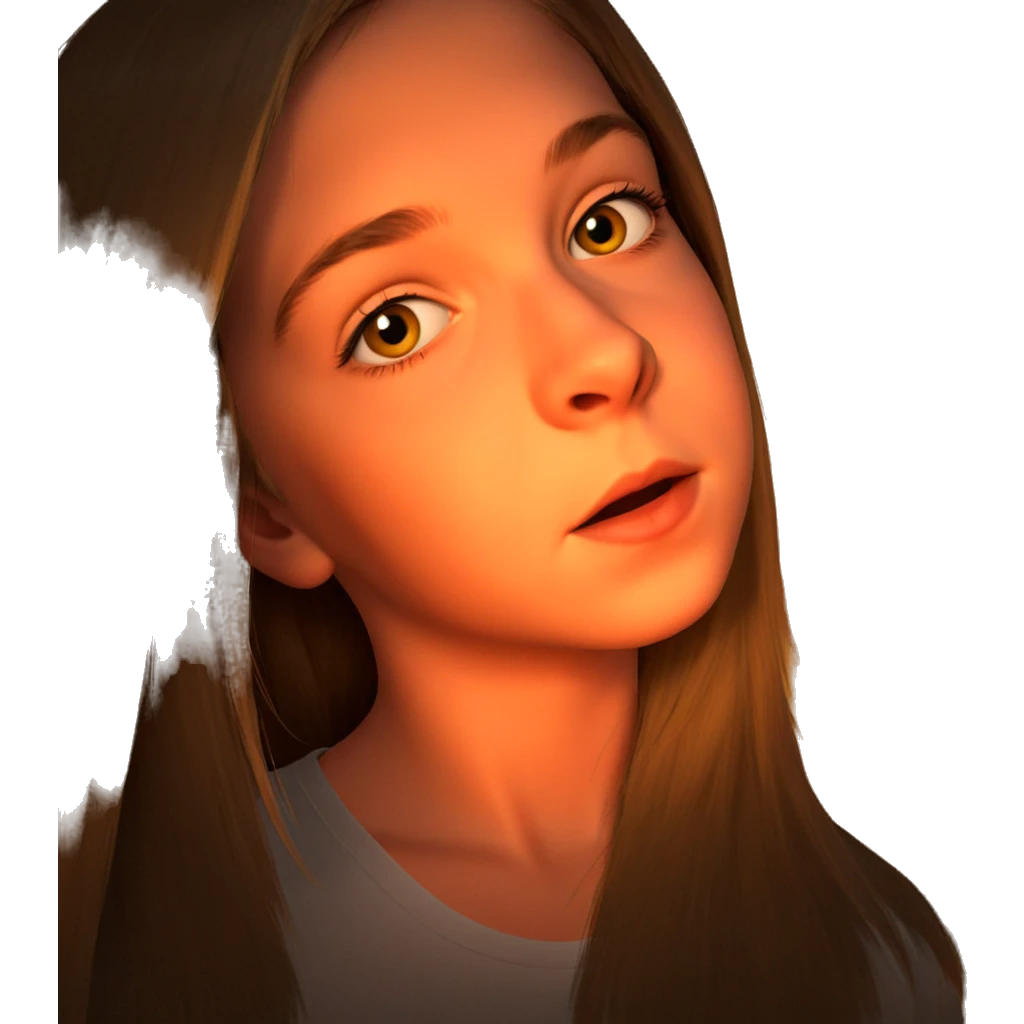 realistic portrait of girl emoji