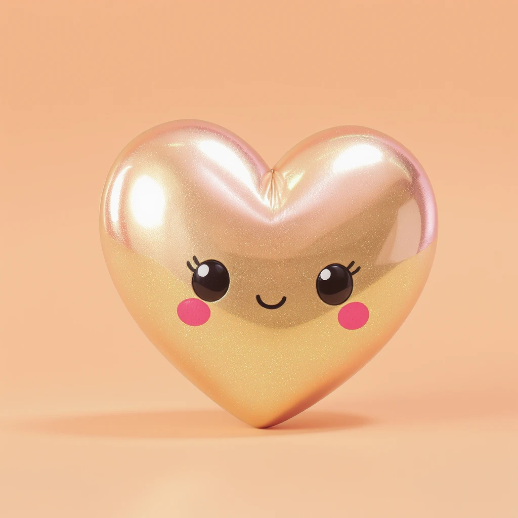 cute and shiny object with a heart accent emoji