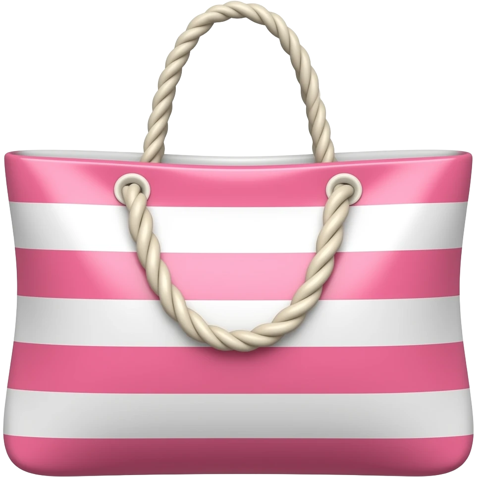 pink stripe beach bag emoji
