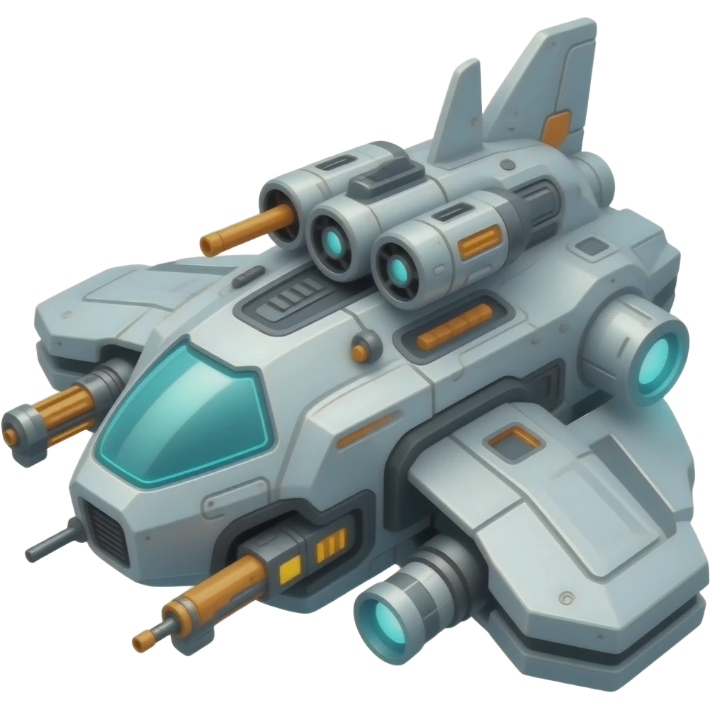 Sleak scifi hover weaponized hover plane emoji