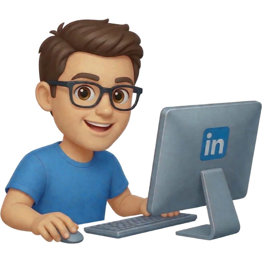 linkedin on the computer search emoji