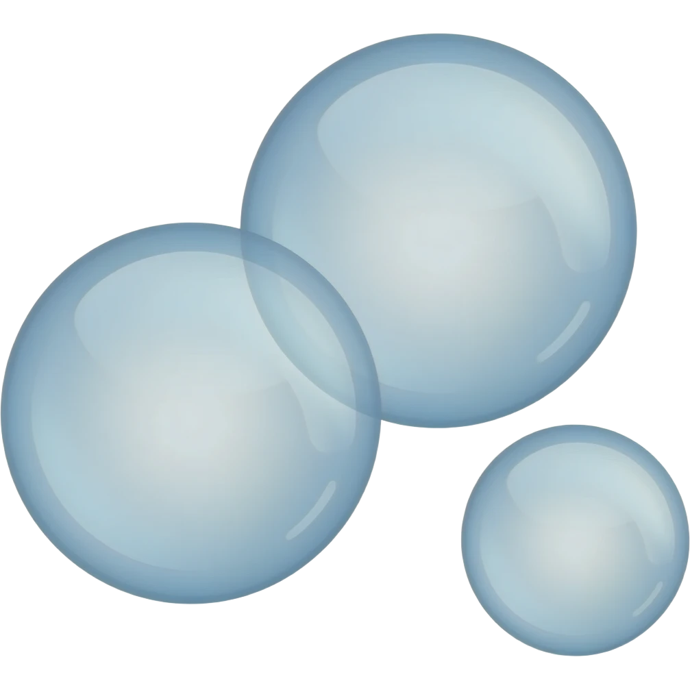 3 clean bubbles fly emoji